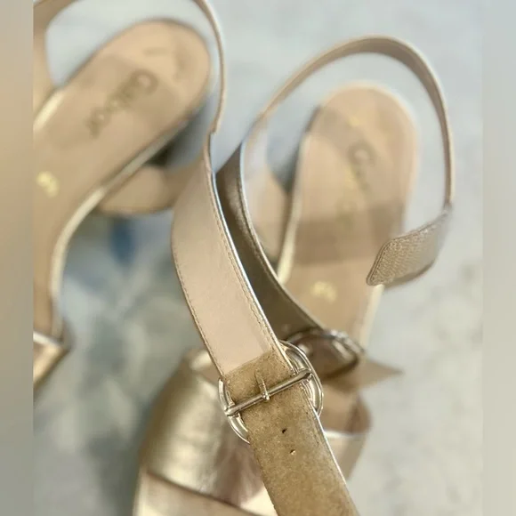 GABOR Gold Heeled Sandals - Picture 11 of 12